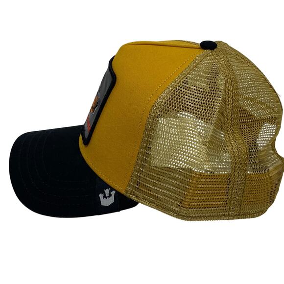 Goorin Bros The Farm Beware Doberman Trucker Snapback Hat Cap Black Biege New - Picture 2 of 7